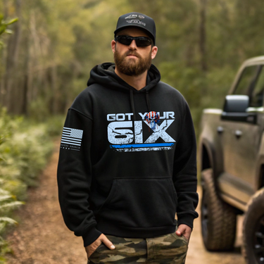 Gritty Patriotic Hoodie for Veterans and Workers
